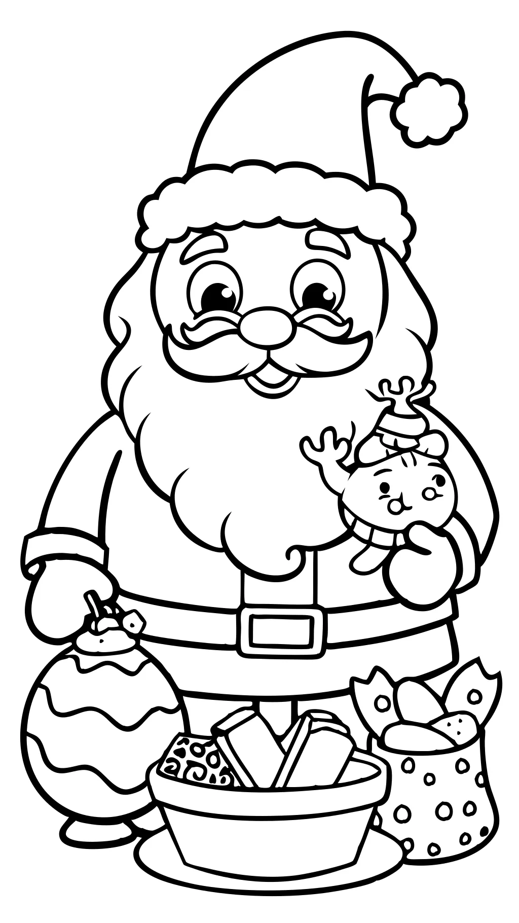 Páginas para colorear de Santa Claus imprimibles